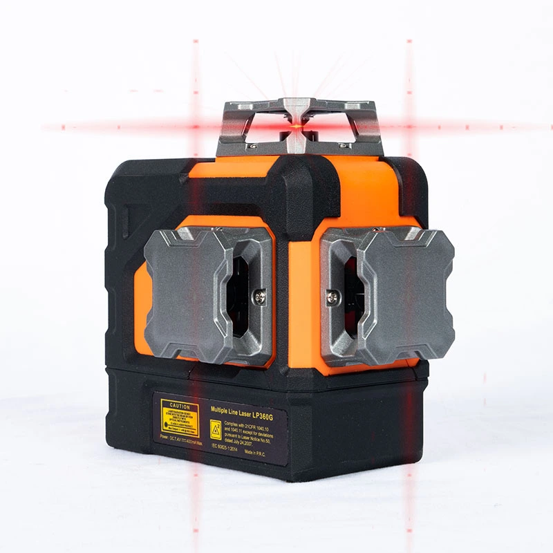 Level laser merah 3D